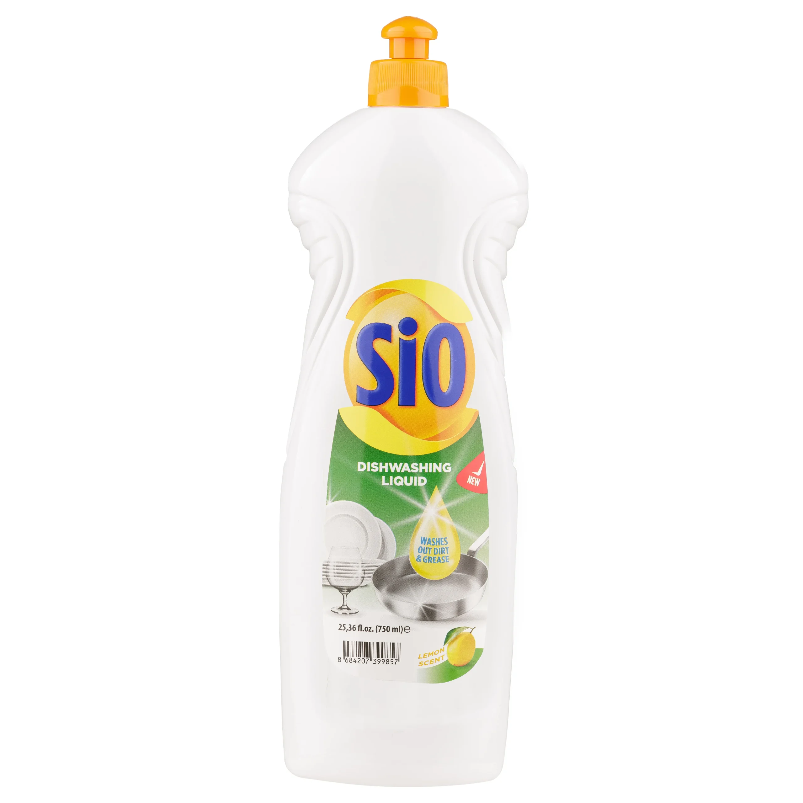Detergent lichid pentru vase 750ml SIO (Lemon, Apple, Orange)