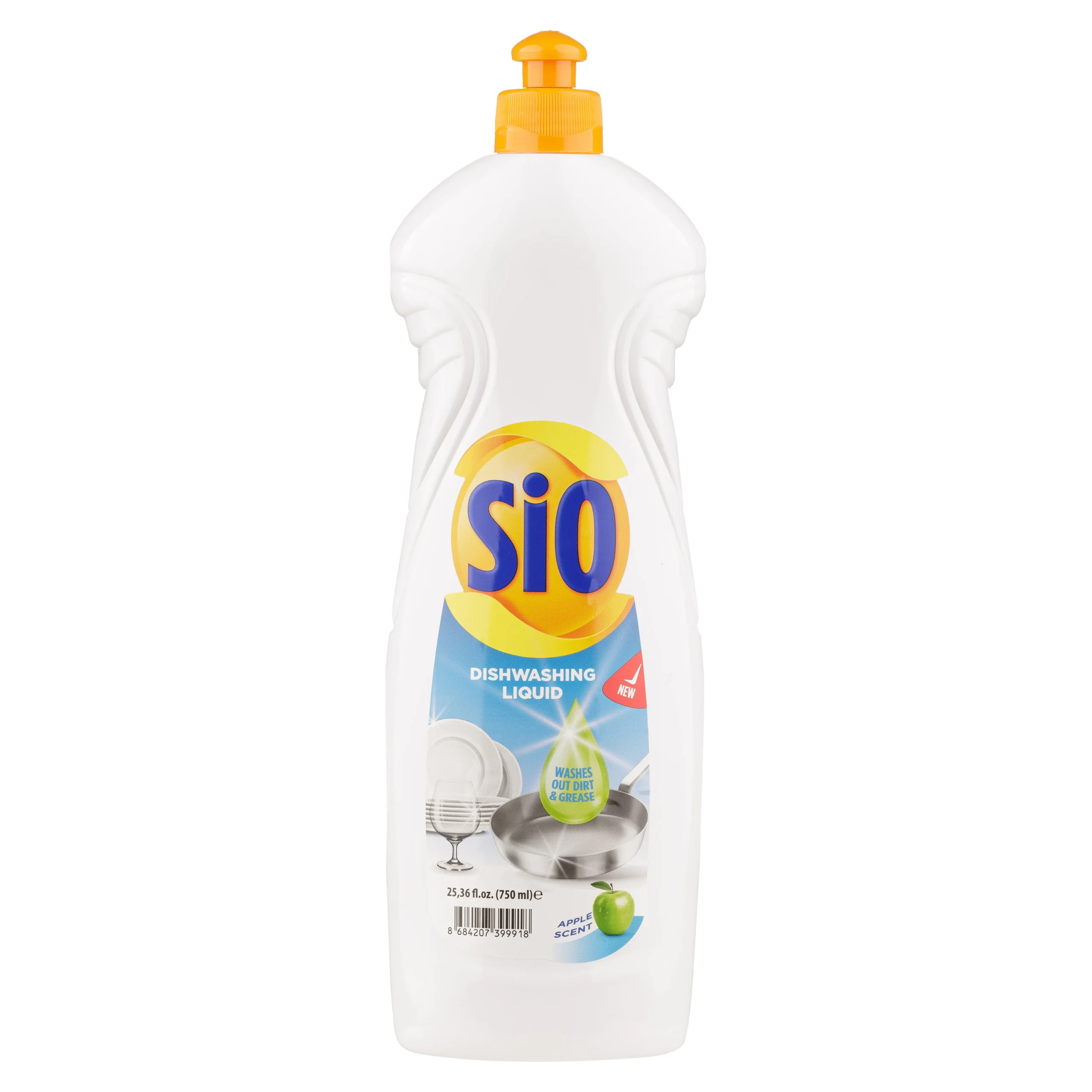 Detergent lichid pentru vase 750ml SIO (Lemon, Apple, Orange)